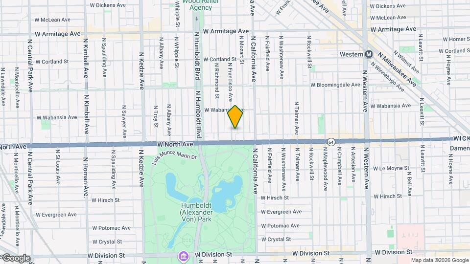 1621 N Francisco Ave, Unit 4F Map and Location Details