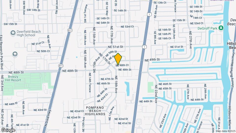 1754 NE 48th Ct Map and Location Details