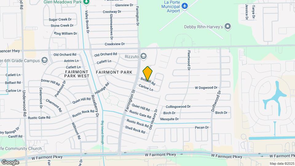 10424 Belfast Rd Map and Location Details