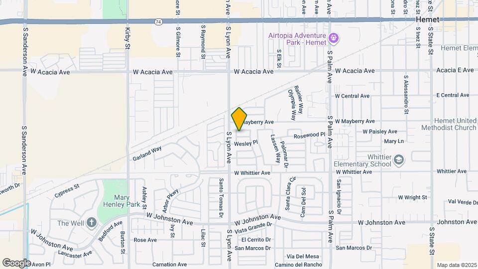 1598 Westwood Pl Map and Location Details