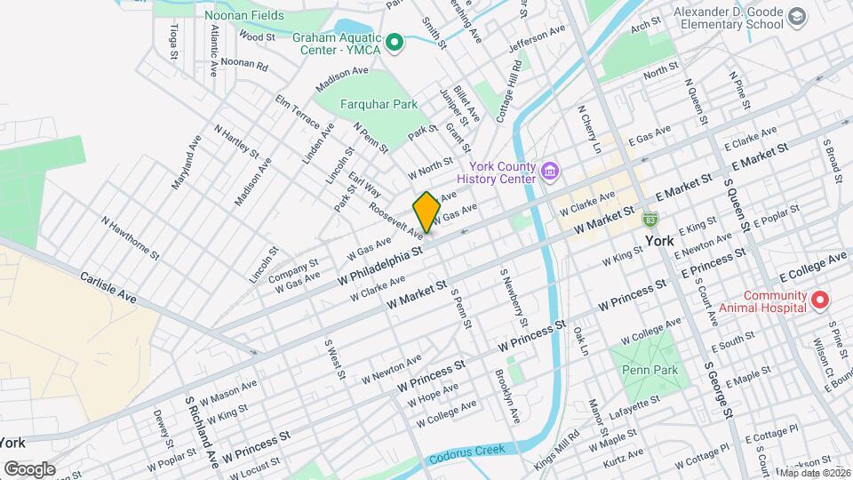 120 N Penn St Map and Location Details