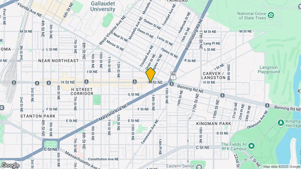 1381 H St NE Map and Location Details