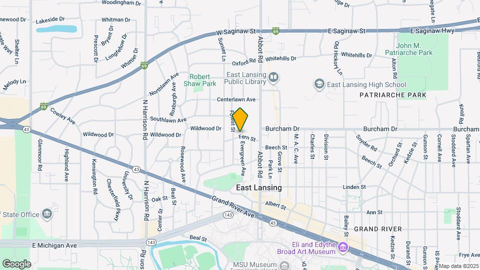 645 Evergreen Ave Map and Location Details