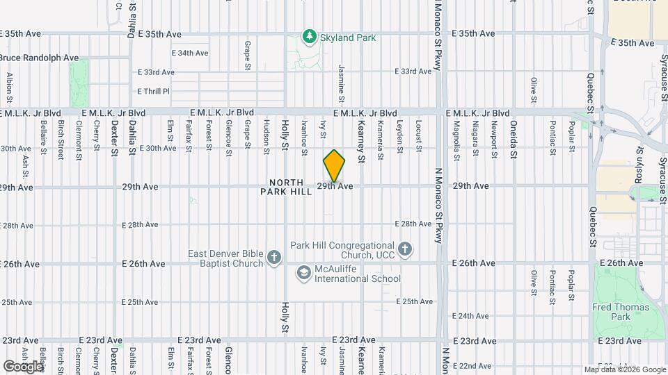 5992 E 29th Ave Mapa y Detalles de la Ubicación