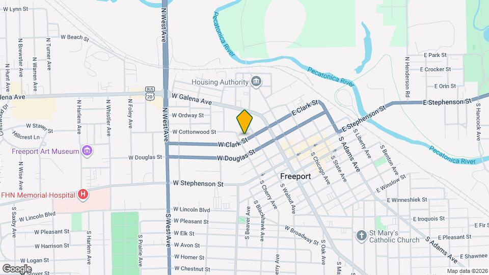 320 W Clark St Map and Location Details