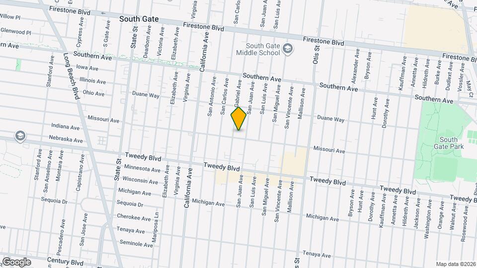 9636 San Gabriel Ave Map and Location Details