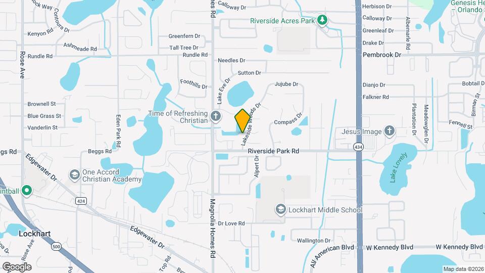 7624 Lakeside Woods Dr Mapa y Detalles de la Ubicación