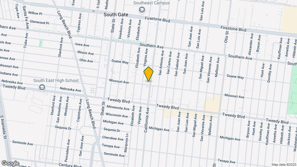 9639 California Ave Map and Location Details