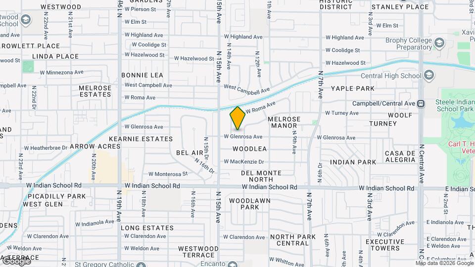 1310 W Glenrosa Ave Map and Location Details
