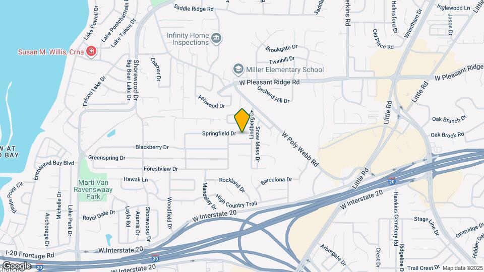6406 Springfield Dr Map and Location Details