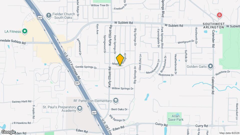 4121 Gentle Springs Dr Mapa y Detalles de la Ubicación