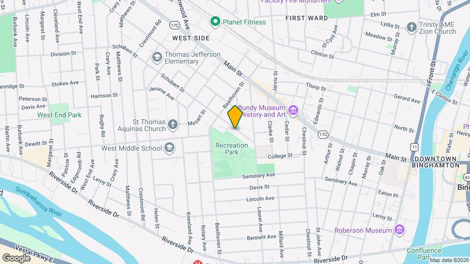 21 Schubert St, Unit 21 Schubert St Binghamton NY FL 1 Mapa y Detalles de la Ubicación