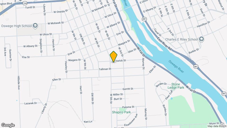 305 W 5th St, Unit Upper Map and Location Details