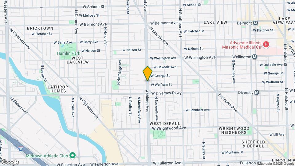 2835 N Ashland Ave, Unit 2 Map and Location Details