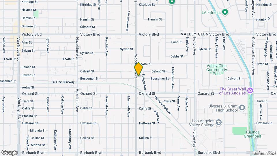 6100 Woodman Ave Map and Location Details