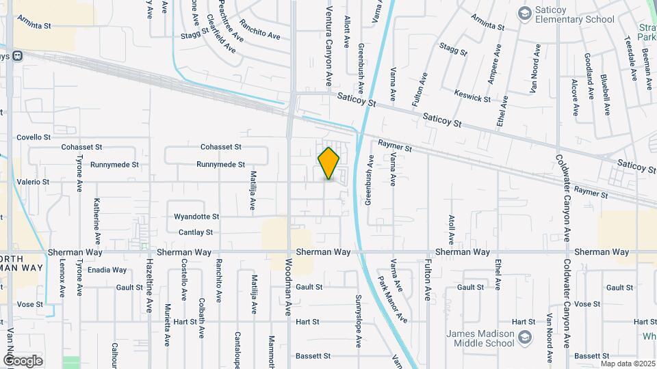 7348 Ventura Canyon Ave Map and Location Details
