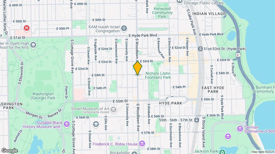 5411-5413 S Woodlawn Ave Mapa y Detalles de la Ubicación