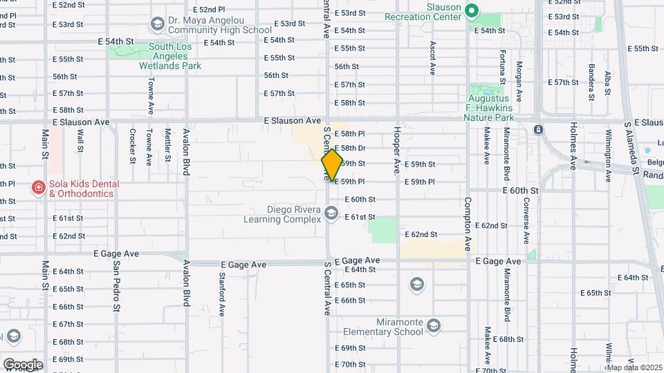 5950 S Central Ave Mapa y Detalles de la Ubicación
