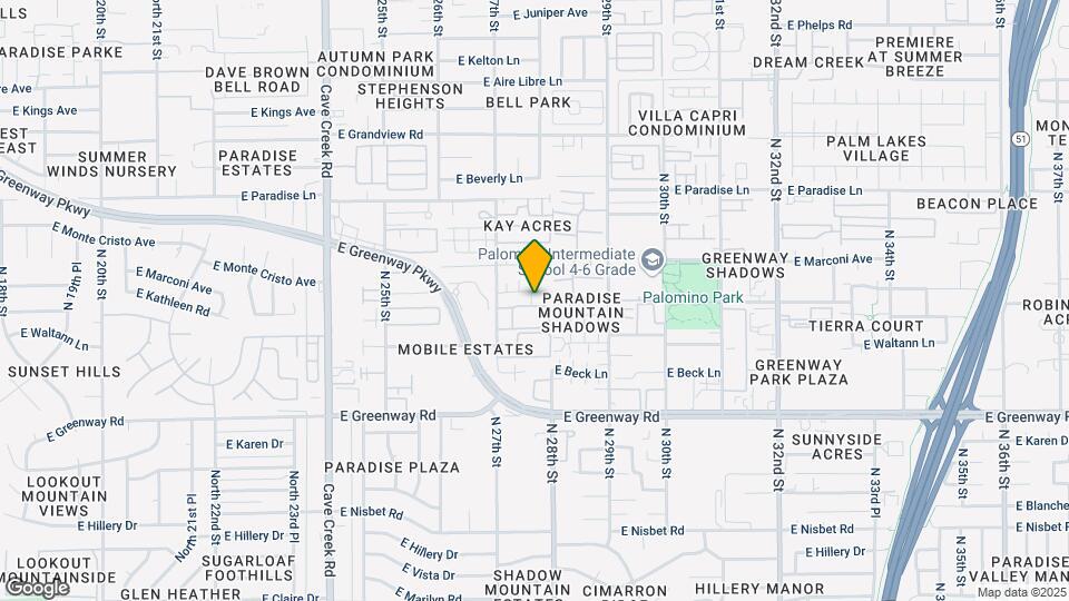 2731 E Tierra Buena Ln Mapa y Detalles de la Ubicación