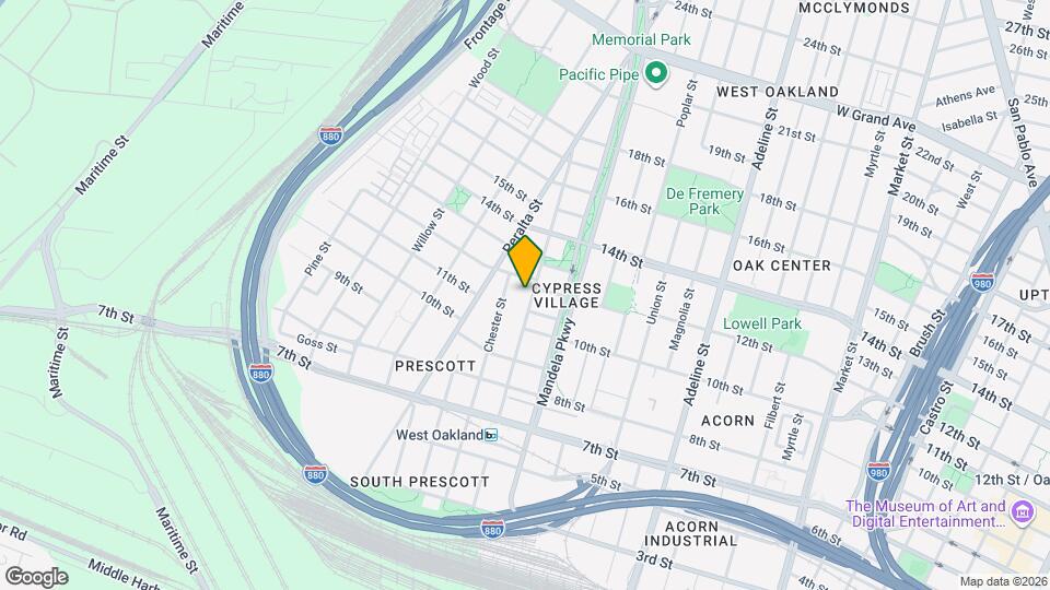 1119 Center St Map and Location Details