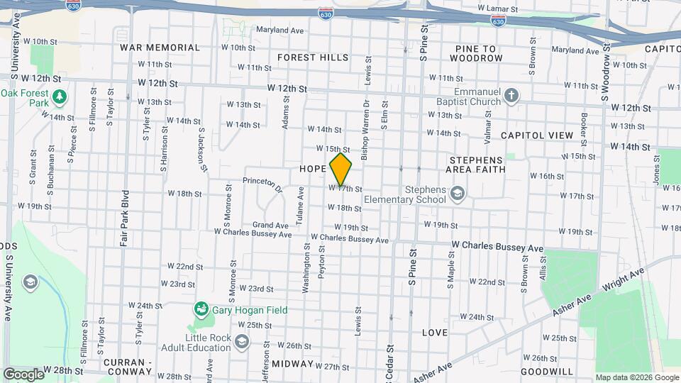 4301 W 17th St Map and Location Details
