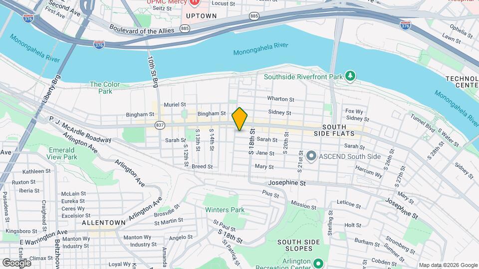 1709 Sarah St Map and Location Details