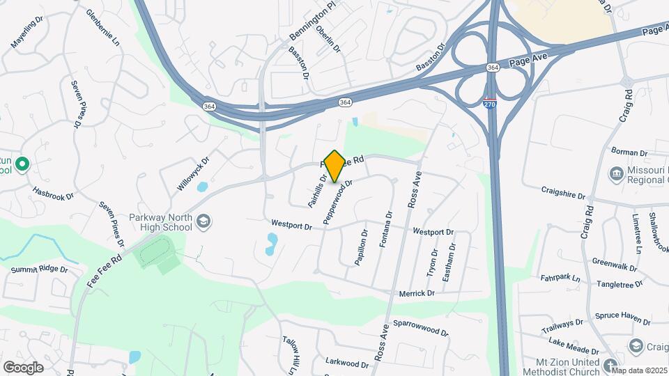 1653 Pepperwood Dr Map and Location Details