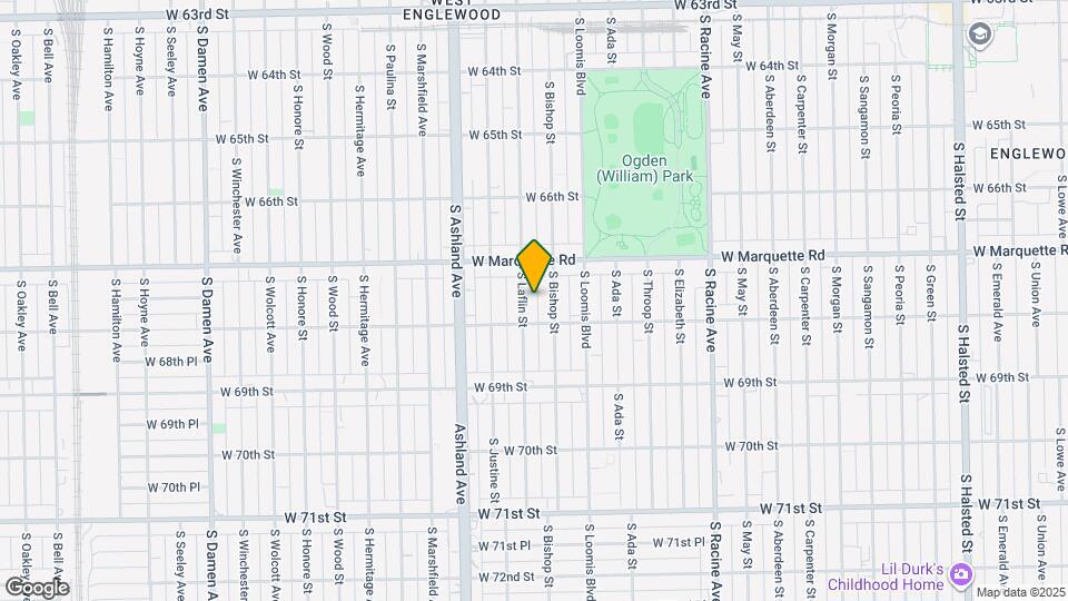 6735 S Laflin St Map and Location Details