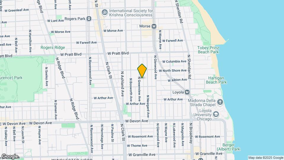 6623 N Greenview Ave Map and Location Details