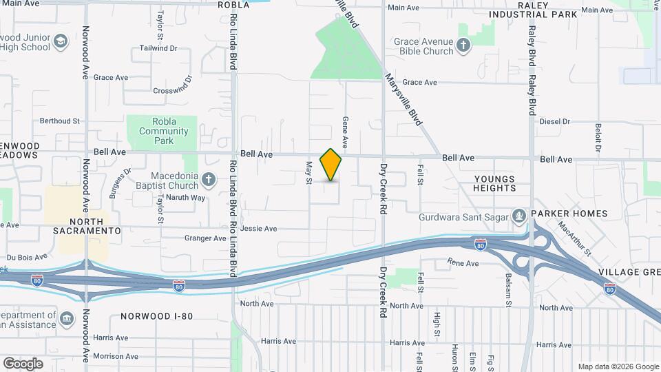1024 Moreno Way Map and Location Details