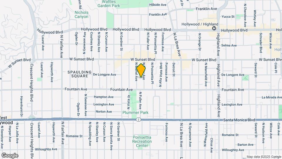 1337 N Fuller Ave Map and Location Details