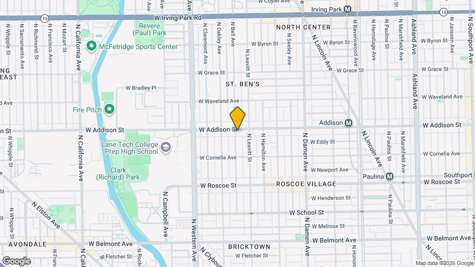 3557 N Bell Ave, Unit 2F Map and Location Details