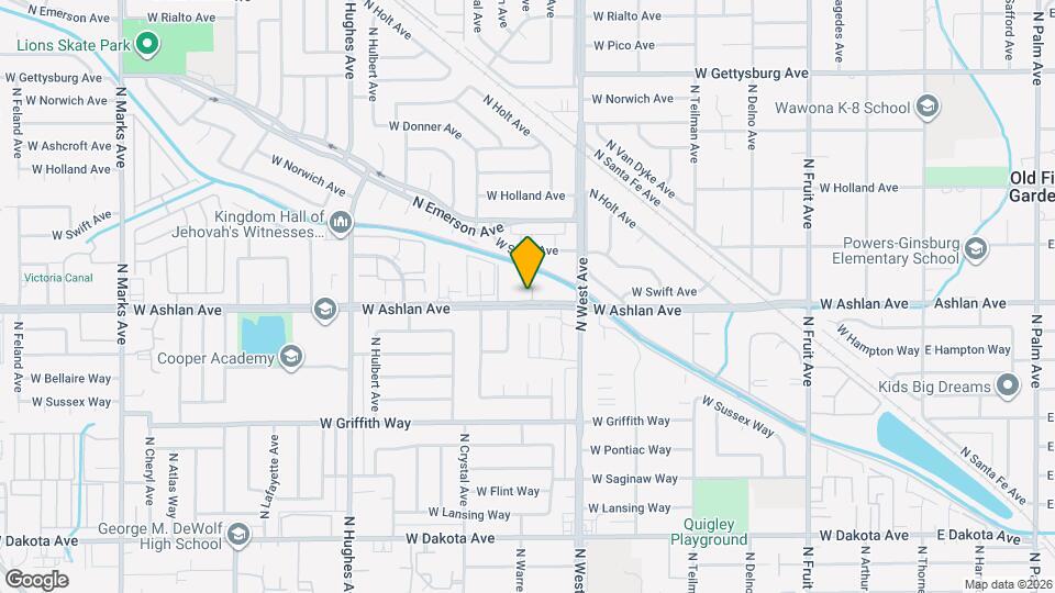 1550 Ashlan Ave, Unit 134 Map and Location Details
