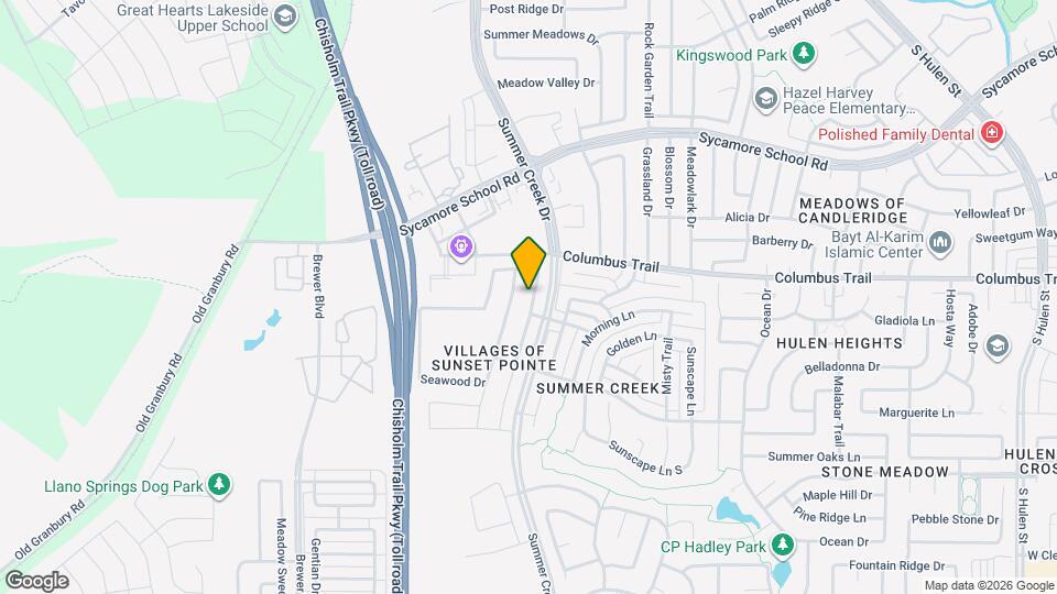 7932 Branch Hollow Trail Map and Location Details