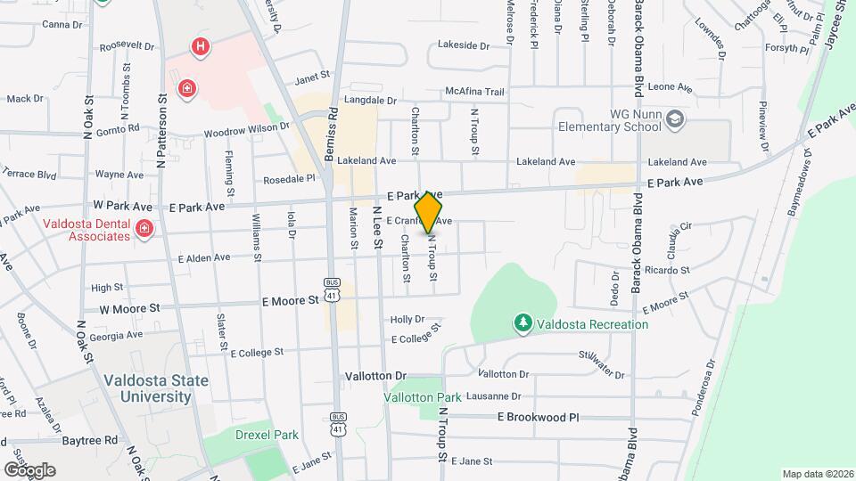 1804 N Troup St Map and Location Details