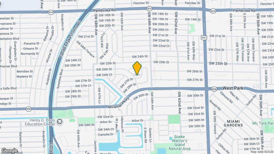 6471 SW 27th St Map and Location Details