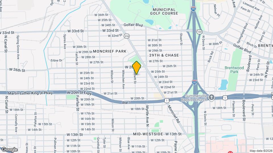 1363 W 24th St Map and Location Details