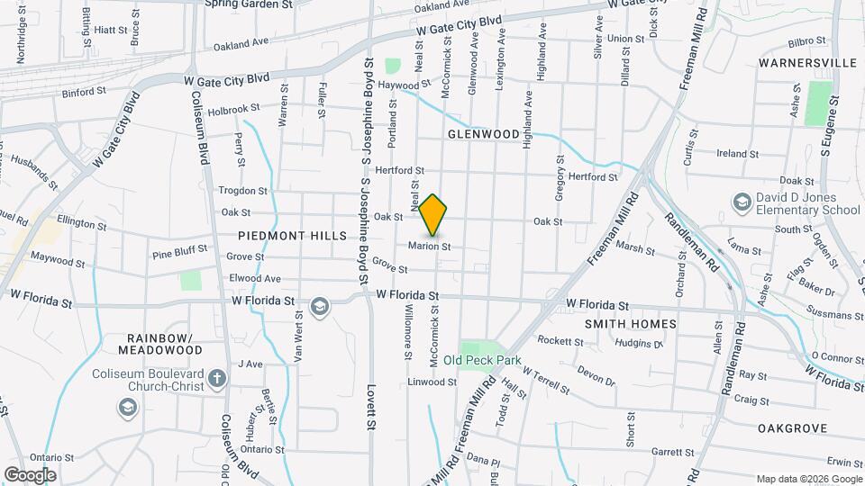 1212 McCormick St Map and Location Details