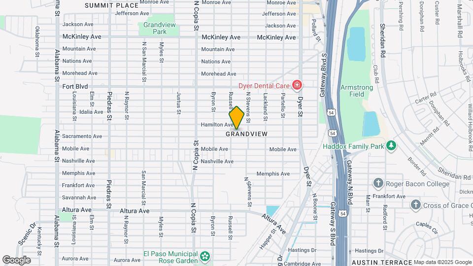 3609 Sacramento Ave Map and Location Details