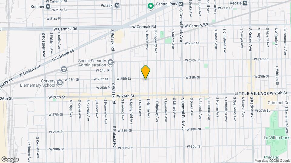 2506 S Hamlin Ave Map and Location Details