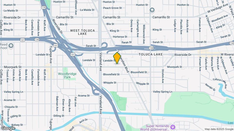 10841 Moorpark St Map and Location Details
