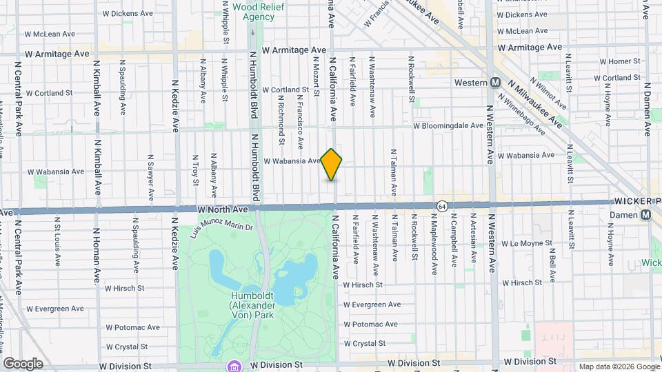 1632 N California Ave Map and Location Details