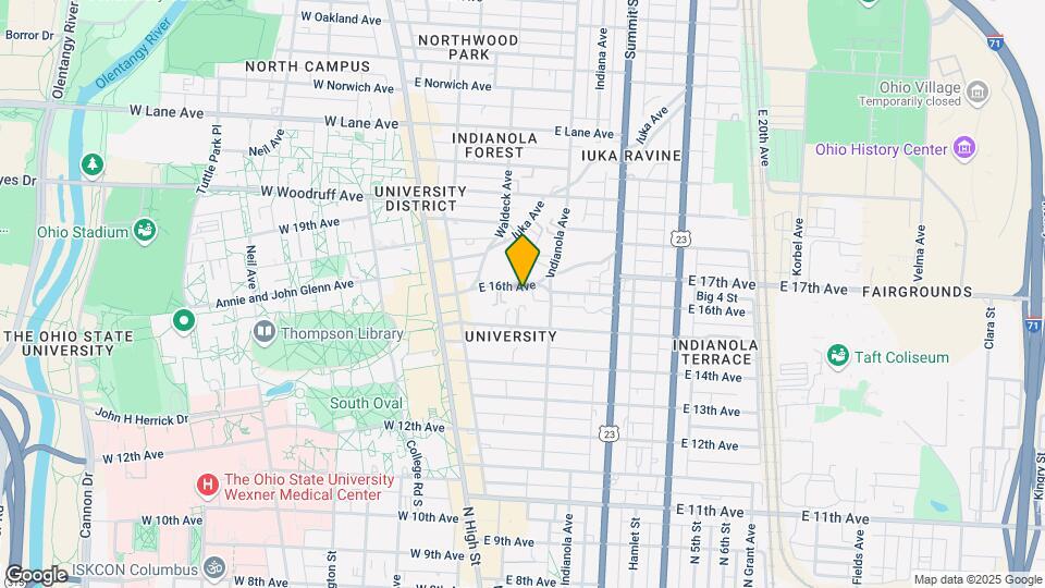 121 E 16th Ave Mapa y Detalles de la Ubicación