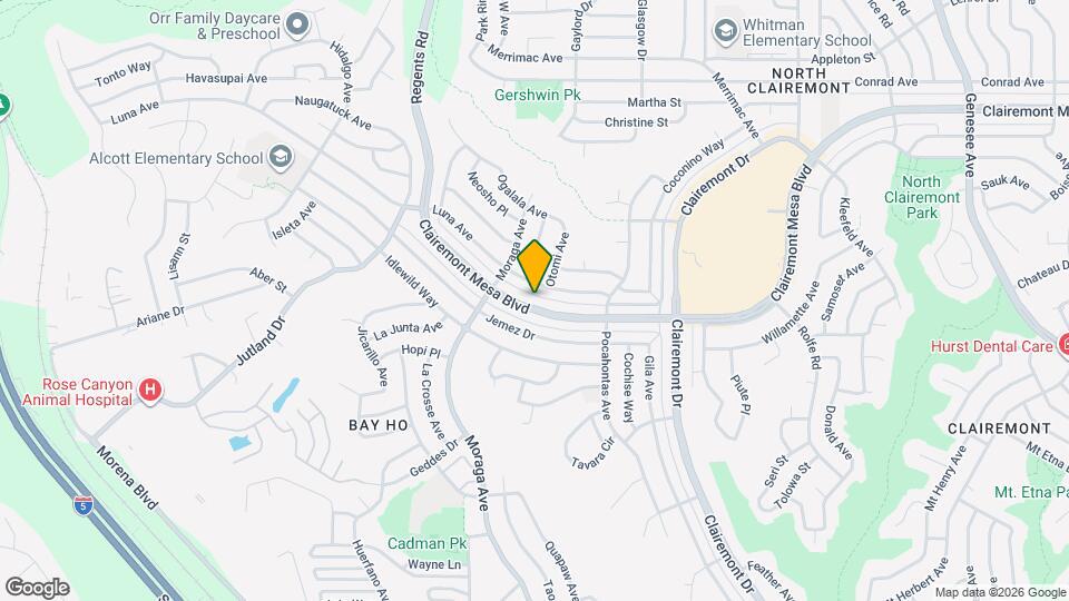 3452 Clairemont Mesa Blvd Map and Location Details