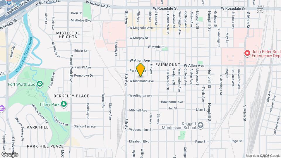 1824 Fairmount Ave Map and Location Details