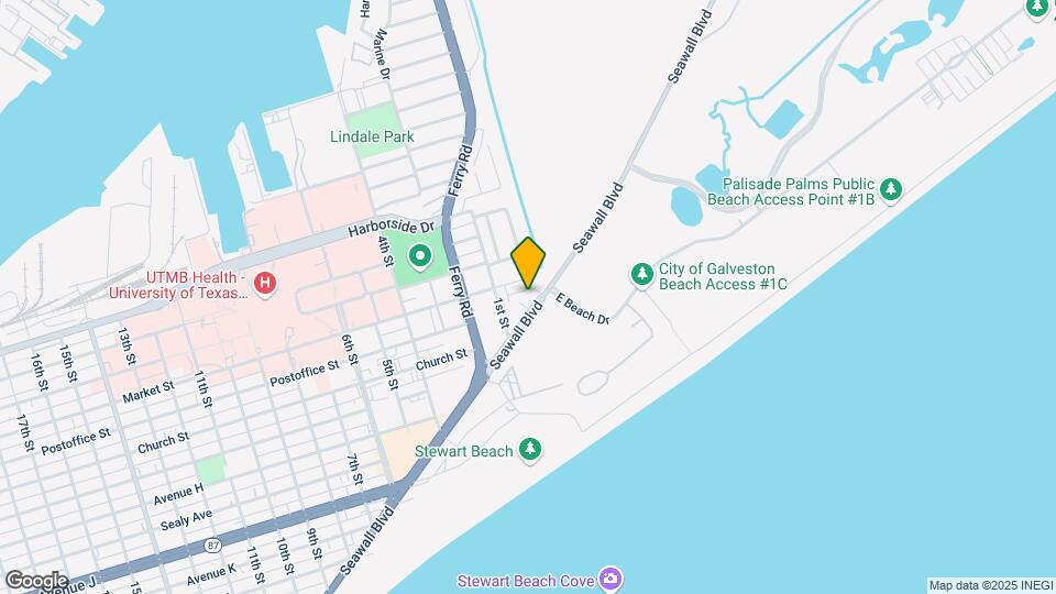 208 Seawall Blvd Map and Location Details