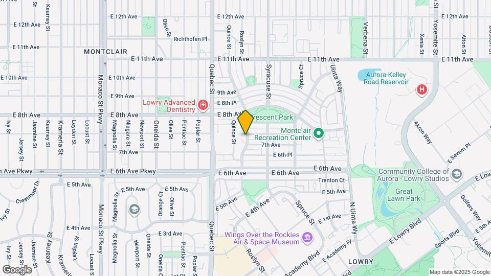 725 Roslyn St Map and Location Details