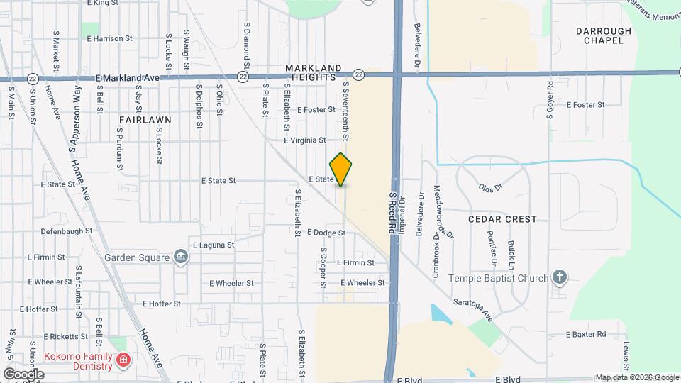 1317 S Seventeenth St Map and Location Details