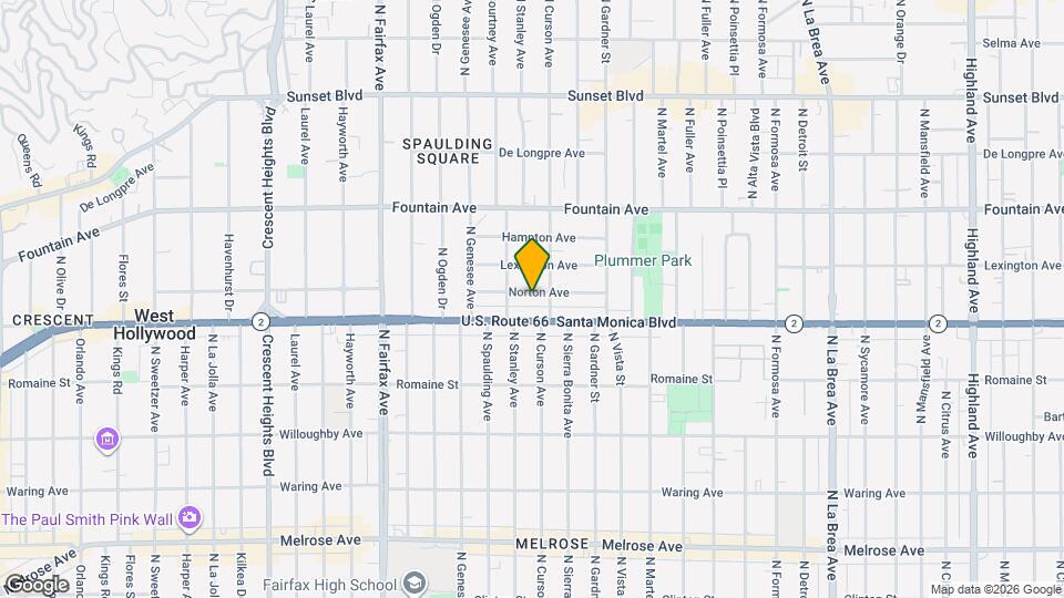 7618 Norton Ave Map and Location Details