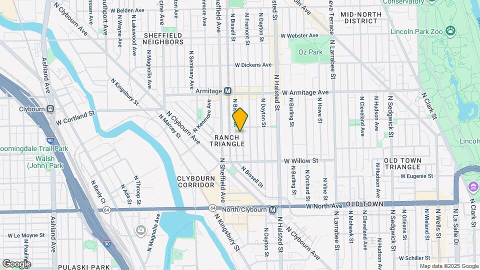 1861 N Bissell St Map and Location Details